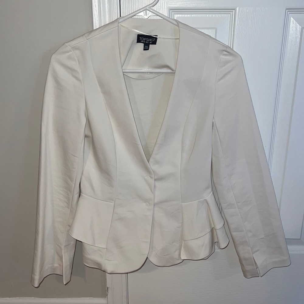 Topshop white blazer